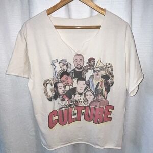 Custom Women's Hip Hop Rap Artists T-Shirt XL‎ Graphic 90s Y2K Baggy Street READ